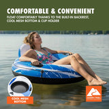 Ozark Trail Rapid Rider Single River Tube 48" with Mesh Seat, Backrest & Cup Holder