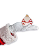 Set of 8 Seamless Glass Christmas Tree Ornaments, 2.63-Inch Solid-Color Xmas Baubles