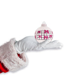 Set of 8 Seamless Glass Christmas Tree Ornaments, 2.63-Inch Solid-Color Xmas Baubles
