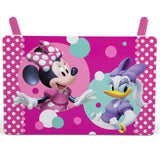 4-Piece Disney Minnie Mouse Wooden Toddler Playroom Set – Pink Table, 2 Chairs & 6-Bin Toy Organizer