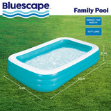 Bluescape 10 ft Rectangular Family Inflatable Swimming Pool, 272 Gallon Backyard Pool