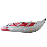 BRIS 14.1 ft Inflatable Kayak Canoe Tender Boat with Air Deck Floor, Seats, Oars & Pump