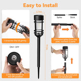 4 Pack Solar Path Lights, Warm White Outdoor Landscape Lights