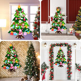38.6" PayUSD Lighted Felt Christmas Tree – 30 Detachable Ornaments