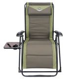 Timber Ridge Zero Gravity Lounger Chair with Side Table – Folding Reclining Patio Lounge Chair
