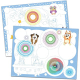 Spirograph Cyclex Studio Bluey Art Kit – Enclosed Spiral Drawing Tool, Markers & Stickers