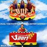 3-Person Towable Tube for Boating, 510 lb Capacity Sofa-Style Water Tube