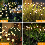 6 Pack Solar Firefly Garden Lights – 48 LED Warm White Swaying Solar Landscape Lights
