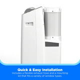 Midea DUO 12,000 BTU Smart Inverter Portable Air Conditioner – WiFi AC w/ Dehumidifier, Hose-in-Hose Design, Alexa/Google (MAP14AS1TWT-C)