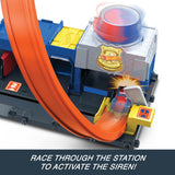 Hot Wheels City Super Police Station – Adjustable Loop Track, Launcher & 4 Stunt Routes