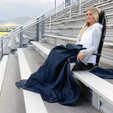 SitBax Padded Bleacher Seat with 360° Swivel, Reclining Backrest, Head Pillow & Backpack Straps – Portable Stadium Chair for Bleachers, Sports Events & Outdoor Seating