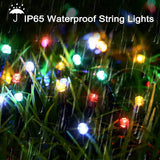 52.3 ft Solar String Lights, 160 LED Outdoor Fairy Lights with 8 Modes