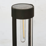 4-Pack Better Homes & Gardens Wyatt Solar LED Bollard Pathway Lights – Black, 15 lm & IPX4