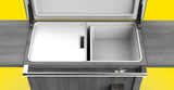 Permasteel 100 qt. Rolling Patio Cooler & Beverage Cart with Folding Side Shelves