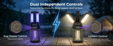KingCamp 2-in-1 Rechargeable Camping Lantern with Bug Zapper, 2-Pack – 400 Lumen LED Lantern