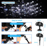 Dual-Head Christmas Snowflake Projector Lights with Remote Control, 2/4/6-Hour Timer & Mounting Accessories