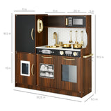 31.5" Best Choice Products Wooden Play Kitchen – 11 Accessories, Ice Dispenser & Chalkboard