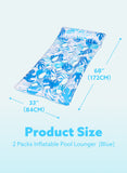 Joyfy Inflatable Pool Float Lounger with Headrest, Foot Rest & Cup Holders, Floating Pool Raft