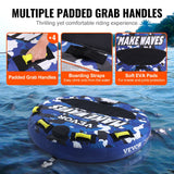 VEVOR 2 Person Towable Tube for Boating, Round Deck Tube