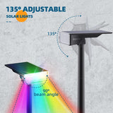 6 Pack Solar RGB Spot Lights – 24 LED Color-Changing Landscape Lights