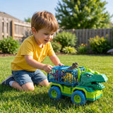 Lucky Doug Dinosaur Transport Truck Toy Set with 26 Figures & Play Mat