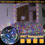 108 ft Outdoor Christmas String Lights, 200 LED Plug-In Lights with 8 Modes