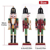 12" Wooden Nutcracker Soldier – Sword, Movable Jaw & Gift Box