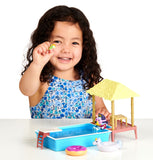 Bluey Pool Time Playset – 2.5–3" Articulated Swimsuit Figure & 4 Accessories