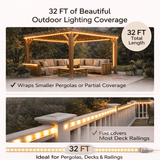 Better Homes & Gardens 32 ft RGB Outdoor Neon Strip Lights – 800 LED Plug-In Weather-Resistant Flexible Neon Light Strip
