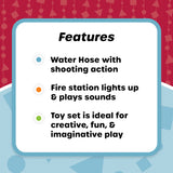 Kid Connection Fire Station Emergency Vehicle Playset with Hose