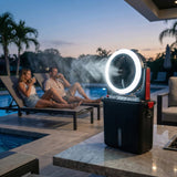 Infinity X1 Solar Misting Fan with 500 lm LED Light, 3 Speeds, 7 L Water Tank