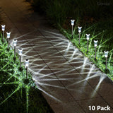 10 Pack Solar Pathway Lights – Crystal-style LED Garden Lights