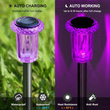 10 Pack Solar Pathway Lights – Crystal-style LED Garden Lights