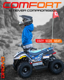 Droyd Fury Youth Electric ATV, 36 V 500 W Brushless Motor, 10–15 mph, Dual Suspension