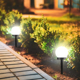4 Pack Solar Globe Pathway Lights – LED Solar Powered Round Ball Garden Stake Lights