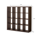 Better Homes & Gardens 16 Cube Modern Bookshelf Storage Organizer