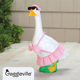 Gaggleville Pink Bikini Goose Outfit for 23" Garden Goose Statue, Summer Goose Clothes with Sun Hat & Sunglasses
