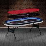 Barrington 10-player Professional Playing Poker Table with LED Lights