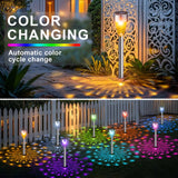 12 Pack Stainless Steel Solar Pathway Lights – LED Solar Garden Stake Lights