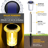 10 Pack Solar Pathway Lights – Crystal-style LED Garden Lights