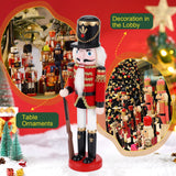 12" Wooden Nutcracker Soldier – Sword, Movable Jaw & Gift Box