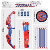 2-Pack LED Light-Up Kids’ Bow and Arrow Set with Standing Target, Foam-Dart Blasters, Suction-Cup Arrows and Quivers