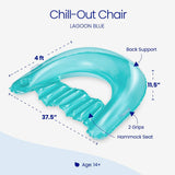 Funsicle Chill-Out Chair Inflatable Pool Float - 4ft Hammock Water Lounge