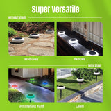 Bell+Howell Color Disk Lights – 4 Pack Solar Color-Changing LED Ground Lights