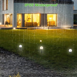 4 Pack Solar Globe Pathway Lights – LED Solar Powered Round Ball Garden Stake Lights