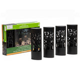 Mainstays 4 pack Bronze Solar Oval Shadow Projection Path Light, 15 Lumens
