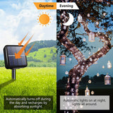 52.3 ft Solar String Lights, 160 LED Outdoor Fairy Lights with 8 Modes