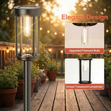 ExcMark 10 Pack Solar Pathway Lights – Waterproof Warm White LED Landscape Lights