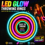 LED Light-Up Ring Toss Game for Kids and Adults, Portable Indoor and Outdoor Party Game