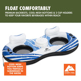 Ozark Trail Rapid Rider Double 2-Person River Tube with Cooler, Cup Holders & Mesh Seats